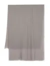 Botto Giuseppe Frayed-edge Scarf In Grey
