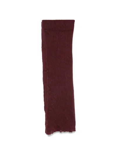 Botto Giuseppe 프린지 스카프 In Burgundy