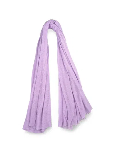 Botto Giuseppe Periwinkle Cashmere Scarf In Purple