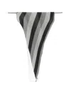 Botto Giuseppe Striped Triangular Scarf In Gray