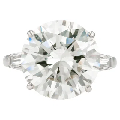 Pre-owned Boucheron 13.48 Carat Round Brilliant Cut Diamond Engagement Ring In Multi