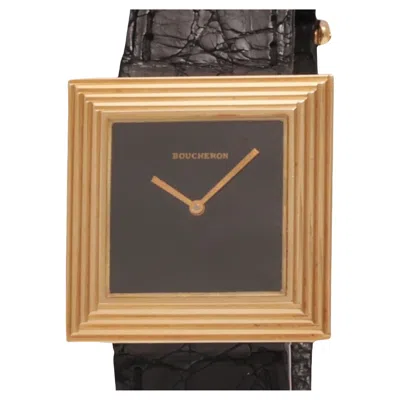 Pre-owned Boucheron 18 Kt Gold  Quartz Wrist Watch In Multi