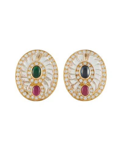 Pre-owned Boucheron 18k 2.50 Ct. Tw. Diamond & Gemstone Clip-on Earring (authentic Pre-  Loved)