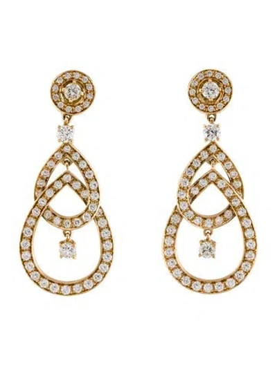 Pre-owned Boucheron 18k 2.53ctw Diamond Ava Mobile Pendant Drop Earrings In Multi