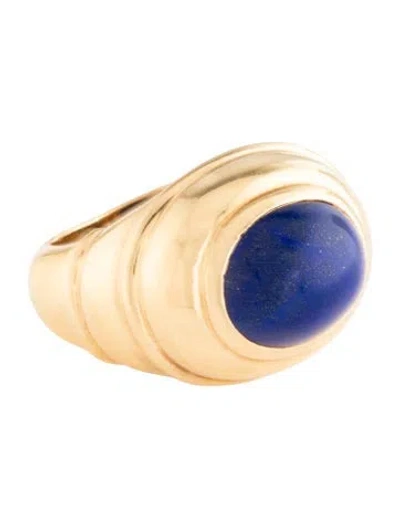 Pre-owned Boucheron 18k 4.30ctw Lapis Lazuli Cocktail Ring In Multi