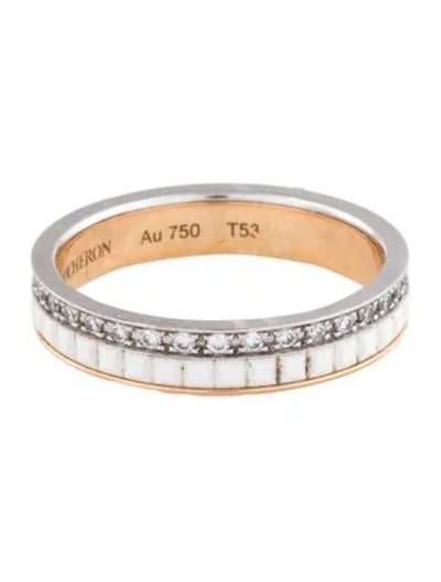 Pre-owned Boucheron 18k Diamond Quatre Band In White