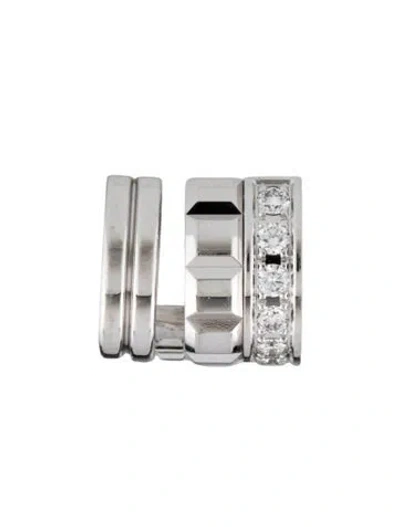 Pre-owned Boucheron 18k Diamond Quatre Radiant Edition Single Cuff Earring In Multicolor