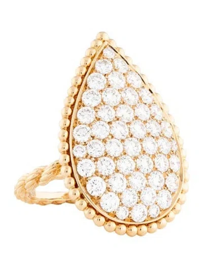Pre-owned Boucheron 18k Diamond Serpent Boheme Xl Cocktail Ring In Multicolor