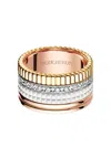 Boucheron Large Mixed Gold And Diamond Quatre White Ring In Gold
