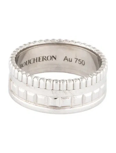 Pre-owned Boucheron 18k Quatre Double White Edition Band In Multicolor
