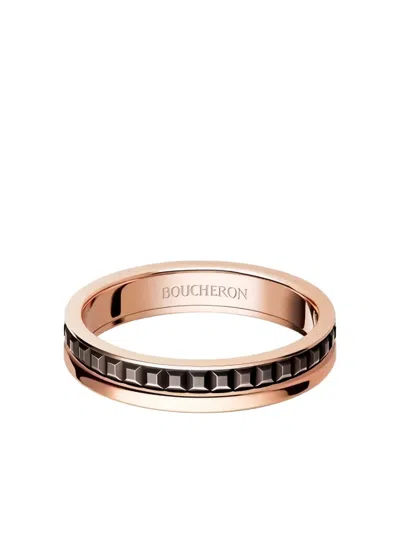 Boucheron 18k Rose Gold Quatre Classique Ring In Pink