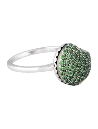 Pre-owned Boucheron 18k Tsavorite Small Macaron Ring In Multi