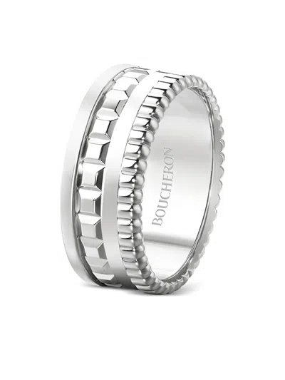 Boucheron 18k White Gold Quatre Radiant Edition Ring In Metallic