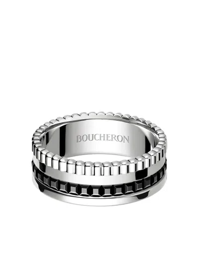 Boucheron 18k White Gold Quatre Ring In Silver
