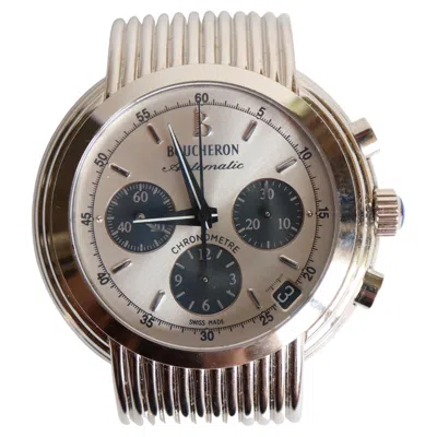 Pre-owned Boucheron 18k White Gold Watch Solis Chrono Automatic Model For Men