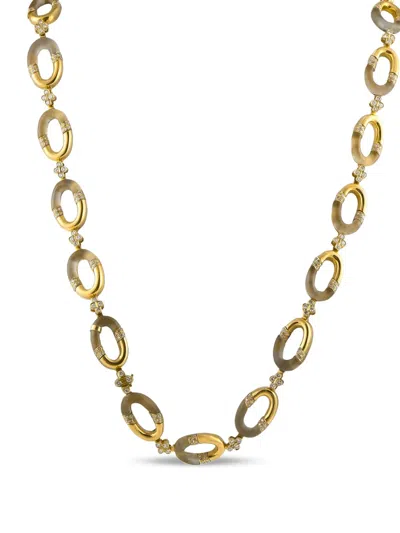 Pre-owned Boucheron 18k Yellow Gold Diamond Necklace In 金色