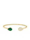 Boucheron Yellow Gold Serpent Boheme Malachite And Diamond 2-motif Bracelet In Gold
