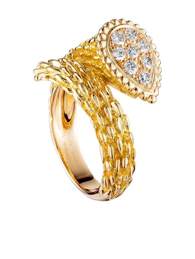 Boucheron 18k Yellow Gold Serpent Bohème Diamonds Ring