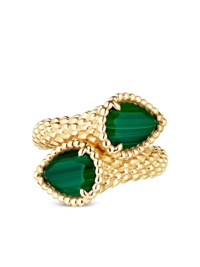 Boucheron 18k Yellow Gold Serpent Bohème Malachite Ring