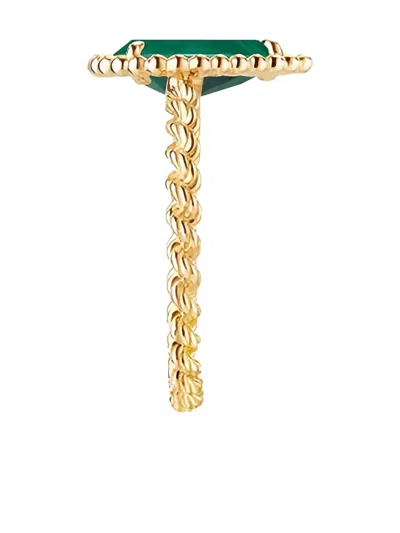 Boucheron 18k Yellow Gold Serpent Bohéme Malachite Ring