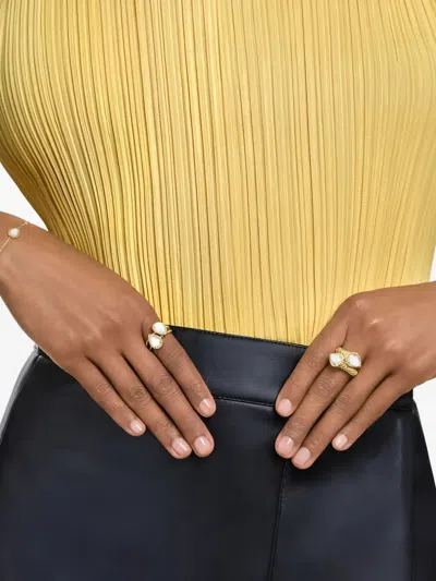 Boucheron 18k Yellow Gold Serpent Bohème Pearl Ring