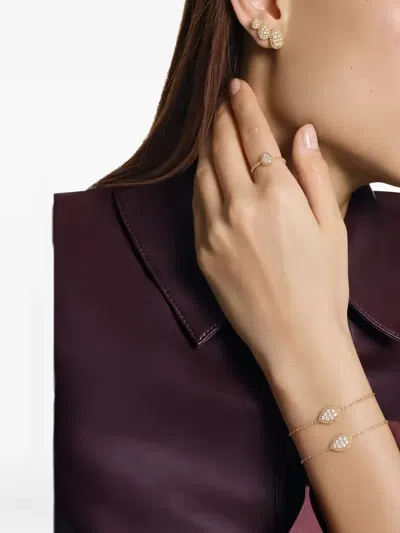 Boucheron 18k Yellow Gold Serpent Bohème Triple Motif Diamond Earrings