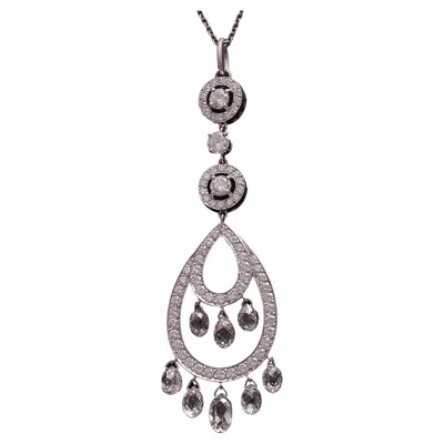 Pre-owned Boucheron 18kt. Gold  Cinna Pampilles Necklace 4.8 Ct & Briolette Cut Diamonds In Multi