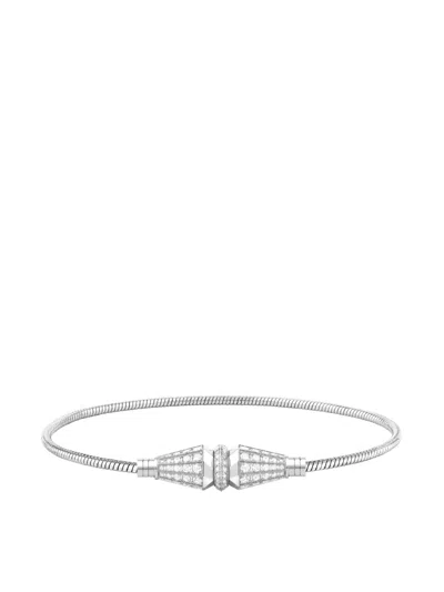 Boucheron Jack De  Single 18ct White-gold And 1.76ct Round Diamond Bracelet In Silver