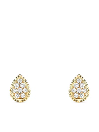 Boucheron 18kt Yellow Gold Serpent Bohème Diamonds Stud Earrings