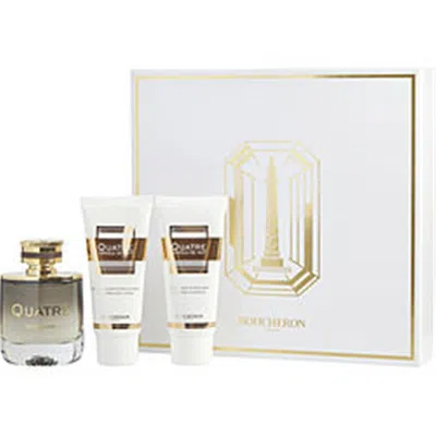 Boucheron 3.4 oz Quatre Absolu De Nuit Eau De Parfum Spray With Body Lotion & Shower Gel For Women