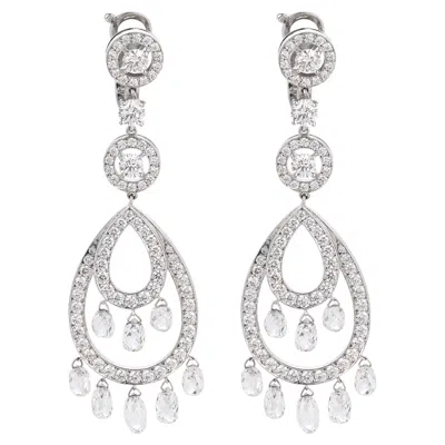 Pre-owned Boucheron 8.30 Carat Diamond 18k White Gold Drop Earring