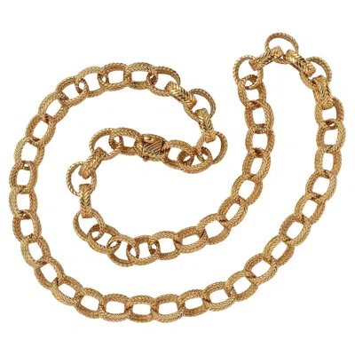 Pre-owned Boucheron An 18k Gold  Chain With Woven Links In Multi