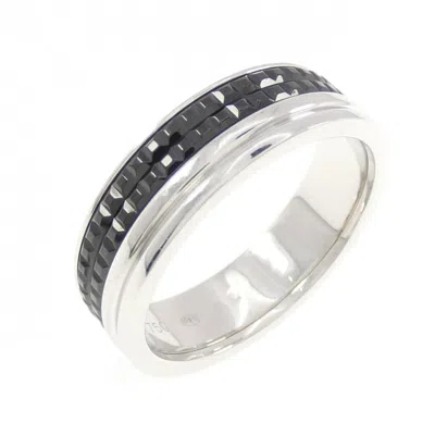 Pre-owned Boucheron Black White Band Ring ()