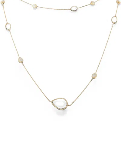Pre-owned Boucheron Bohème Serpent Diamond Necklace In Gold