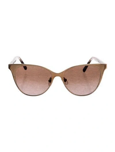 Pre-owned Boucheron Cat-eye Gradient Sunglasses In Gold