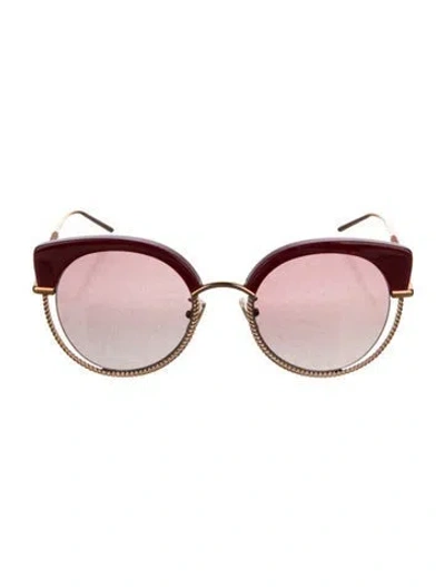 Pre-owned Boucheron Cat-eye Gradient Sunglasses W/ Tags In Red