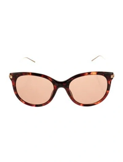 Pre-owned Boucheron Cat-eye Tinted Sunglasses In Brown