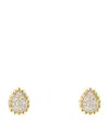 Boucheron Extra Small Yellow Gold And Diamond Serpent Bohème Motif Earrings In Gold