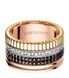 Boucheron Large Mixed Gold And Diamond Quatre Classique Ring