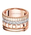 Boucheron Large Rose Gold, White Gold And Diamond Quatre Radiant Ring