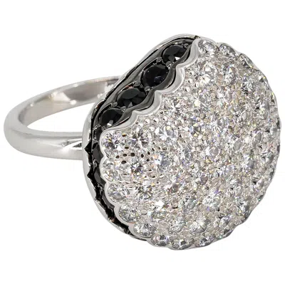 Pre-owned Boucheron Macaron Black White Diamonds Ring