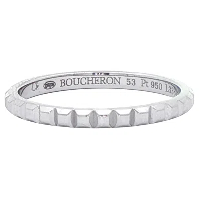 Pre-owned Boucheron Mini Clou De Paris Platinum Ring In Multi