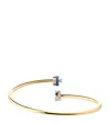 Boucheron Mixed Gold And Diamond Quatre Blue Edition Bangle In Gold