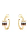 Boucheron Mixed Gold And Diamond Quatre Classique Hoop Earrings