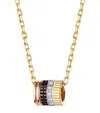 Boucheron Mixed Gold And Diamond Quatre Classique Pendant Necklace In Gold