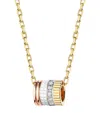 Boucheron Mixed Gold And Diamond Quatre White Edition Pendant Necklace In Gold