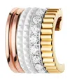 Boucheron Mixed Gold And Diamond Quatre White Edition Single Ear Clip In White