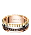 Boucheron Small Mixed Gold And Diamond Quatre Classique Ring
