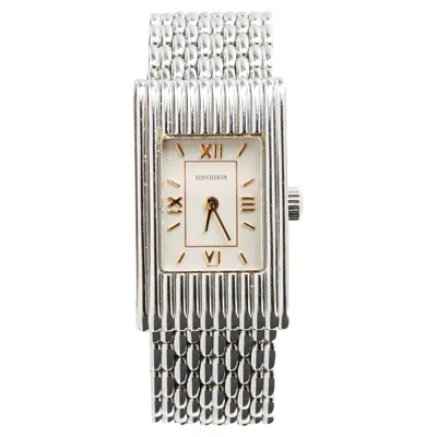 Pre-owned Boucheron Montre Reflet 29.5 Mm Quartz Full Steel Iconic Reflet Pm Wrist Watch In Multi