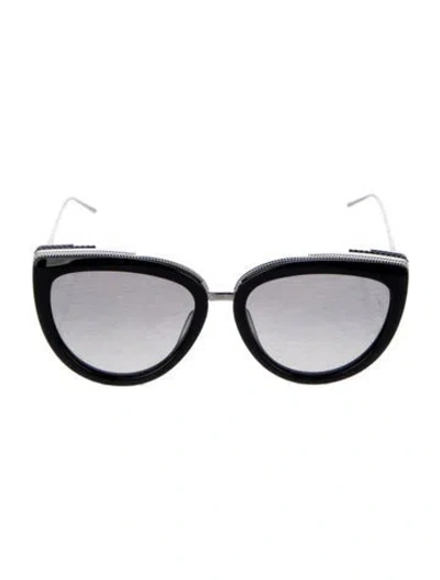 Pre-owned Boucheron Oversize Gradient Sunglasses In Black